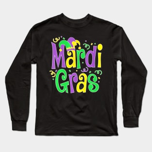 Mardi Gras Fun Mardi Gras Party For Men Women Long Sleeve T-Shirt